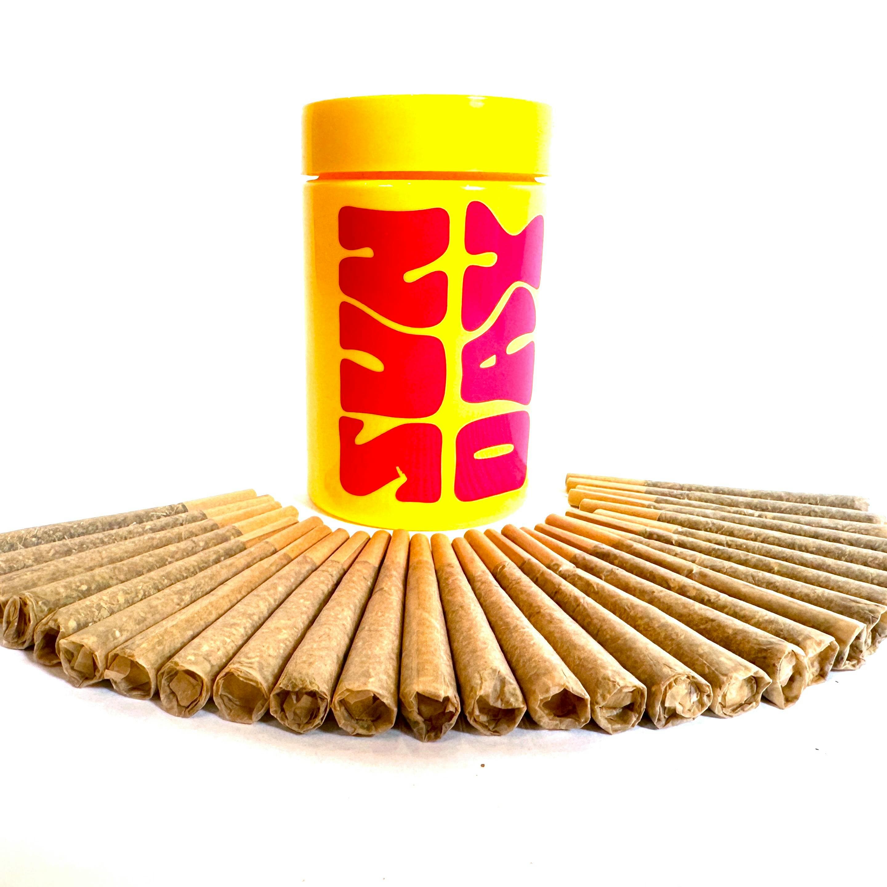 Source image for Sunday Peach Ringz Preroll 28pk 1g ea 28g